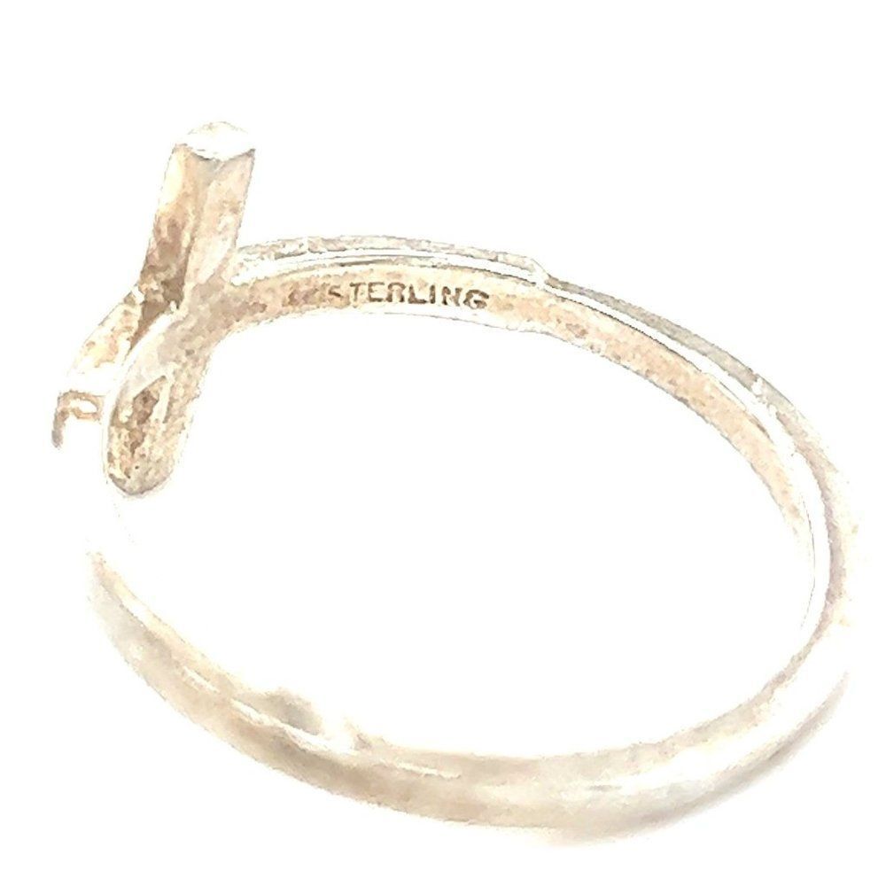 Sterling Sideways Cross Ring - Picture 5 of 6
